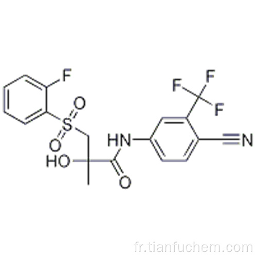N- [4-Cyano-3- (trifluorométhyl) phényl] -3 - [(2-fluorophényl) sulfonyl] -2-hydroxy-2-méthylpropanamide CAS 1159977-36-2